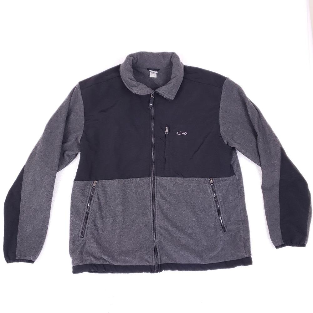C9 by Champion Fleece Jacket Large Gray Black Gorpcore‎ Mixed Media Full Zip